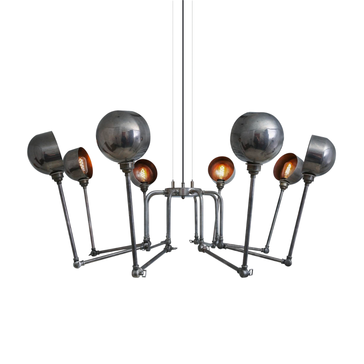 SAN JOSE - Eight Arm Brass Chandelier