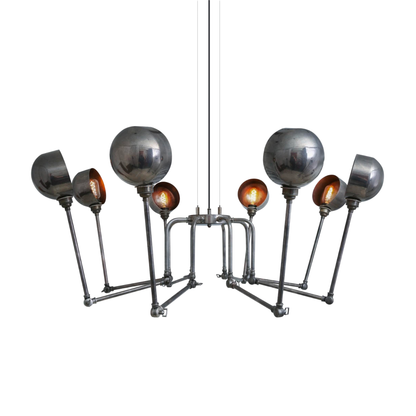 SAN JOSE - Eight Arm Brass Chandelier