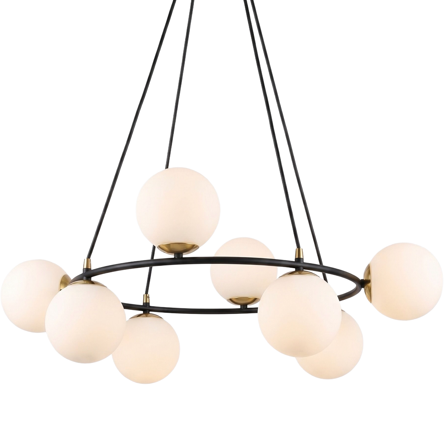 AZURA - Taklampa med 8 opalvita glas