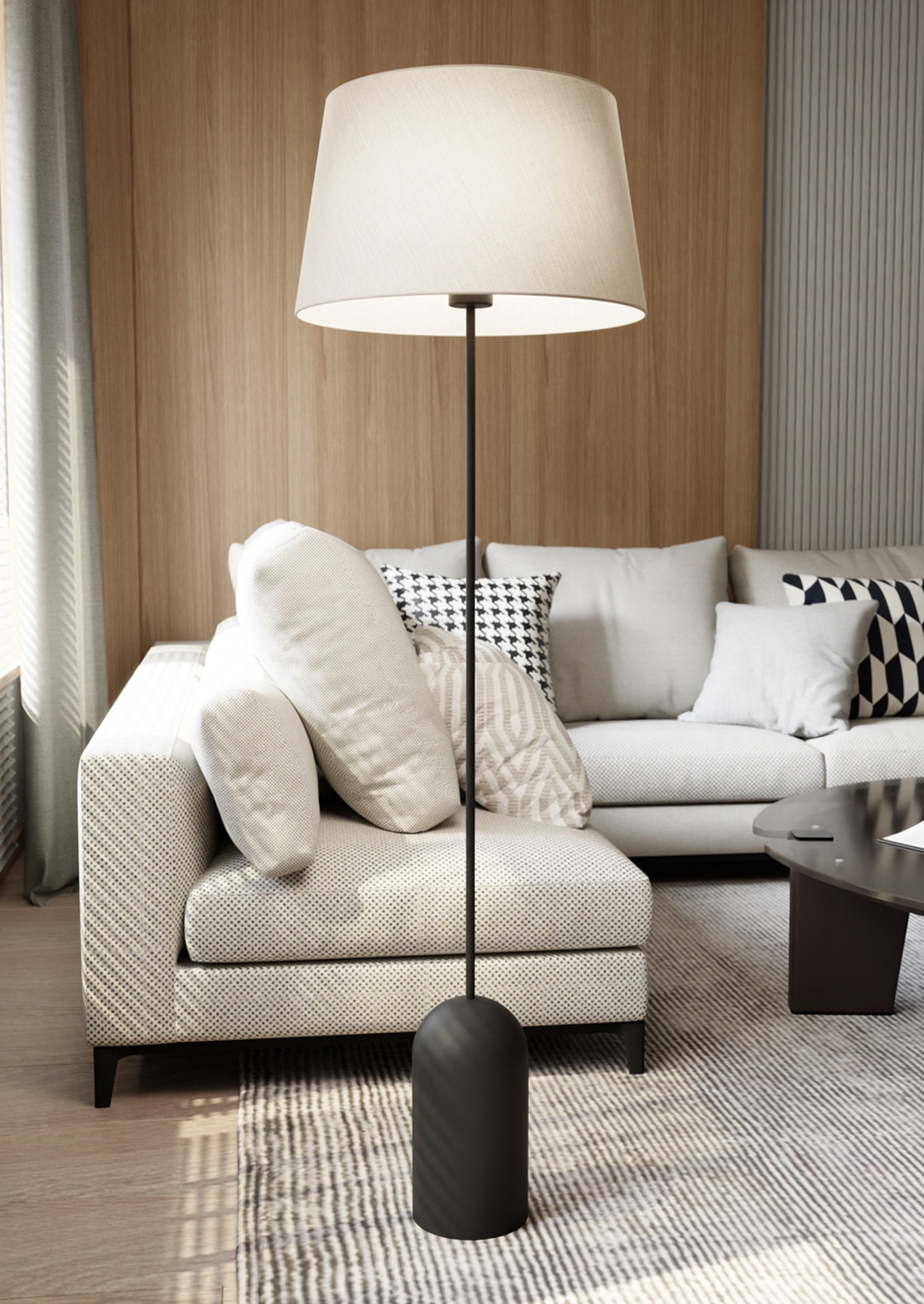 PEARL - Golvlampa med skärm