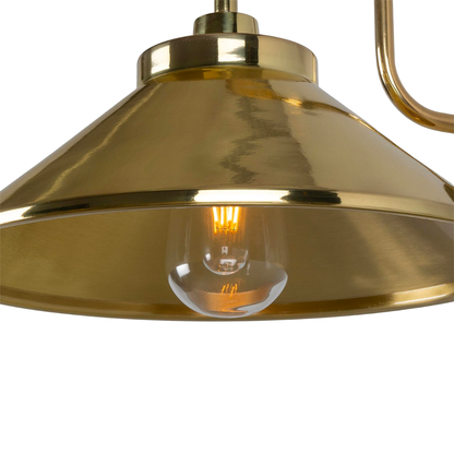 NERISSA -  Brass Swan Neck Wall Light 37.5cm IP65