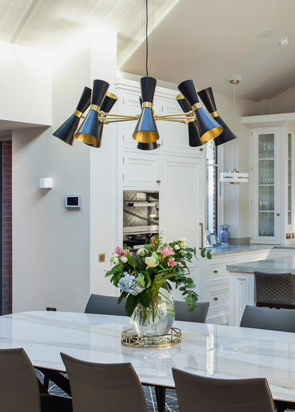 CAIRO - Mid-Century Chandelier, Eight-Arm