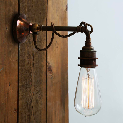 REHAU - Industrial Bare Bulb Wall Light on Hook