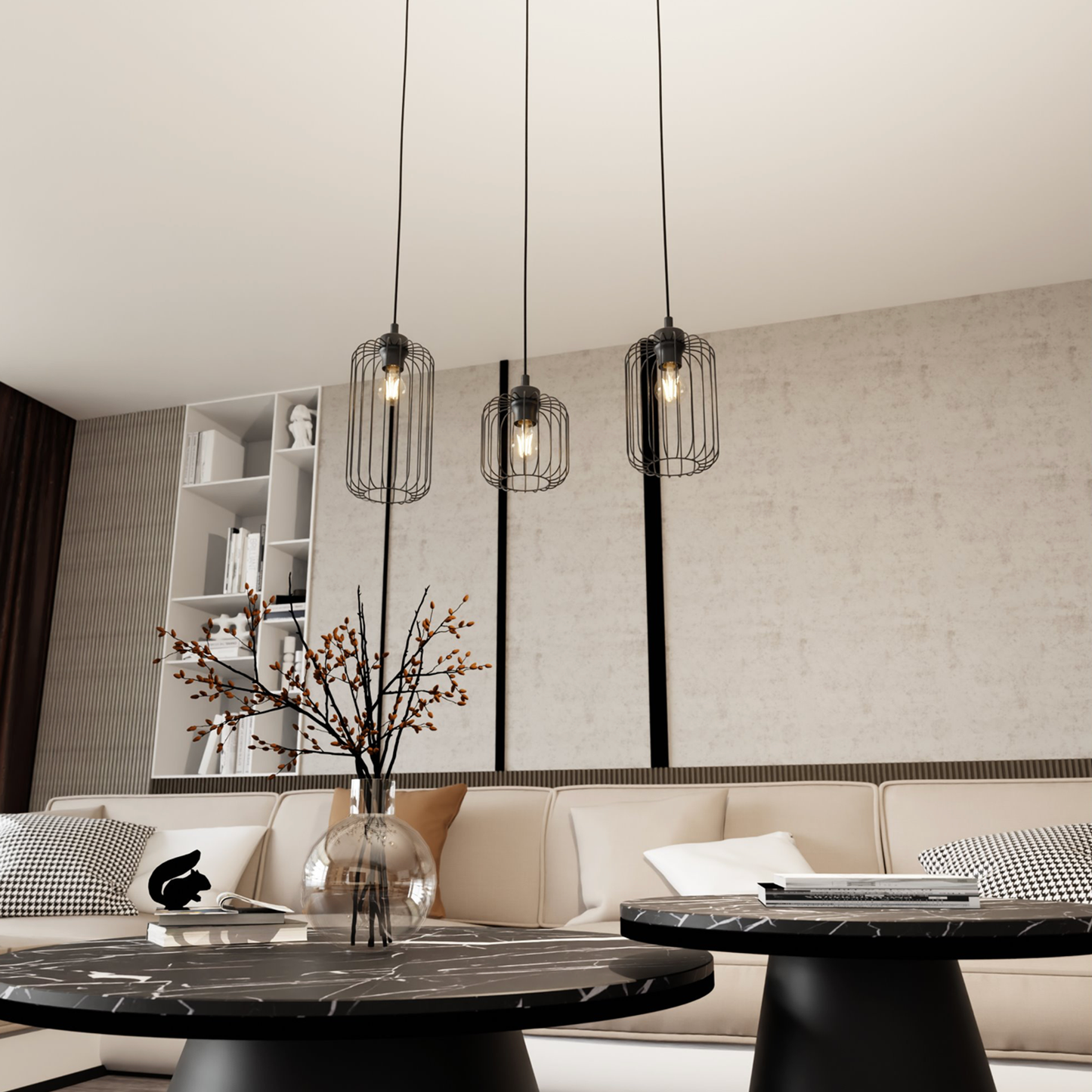 VANDER 3 - Pendel Taklampa Rak 60cm