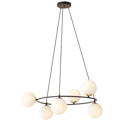 AZURA - Taklampa med 6 opalvita glas