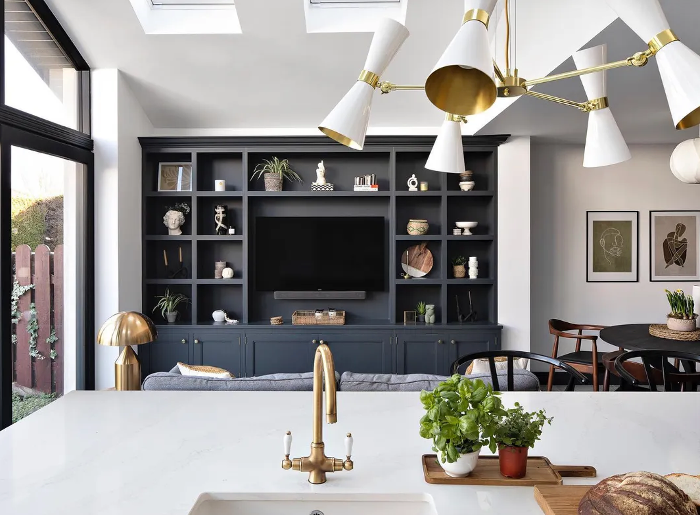 CAIRO - Mid-Century Chandelier, Five-Arm