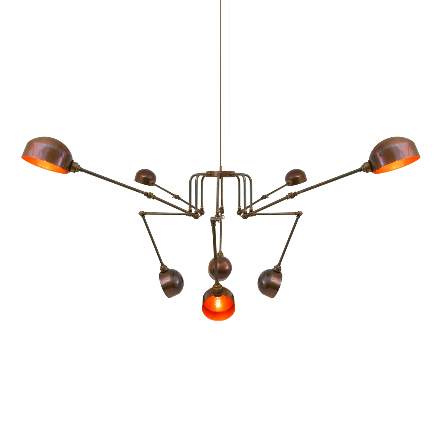 SAN JOSE - Eight Arm Brass Chandelier