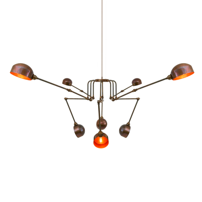 SAN JOSE - Eight Arm Brass Chandelier
