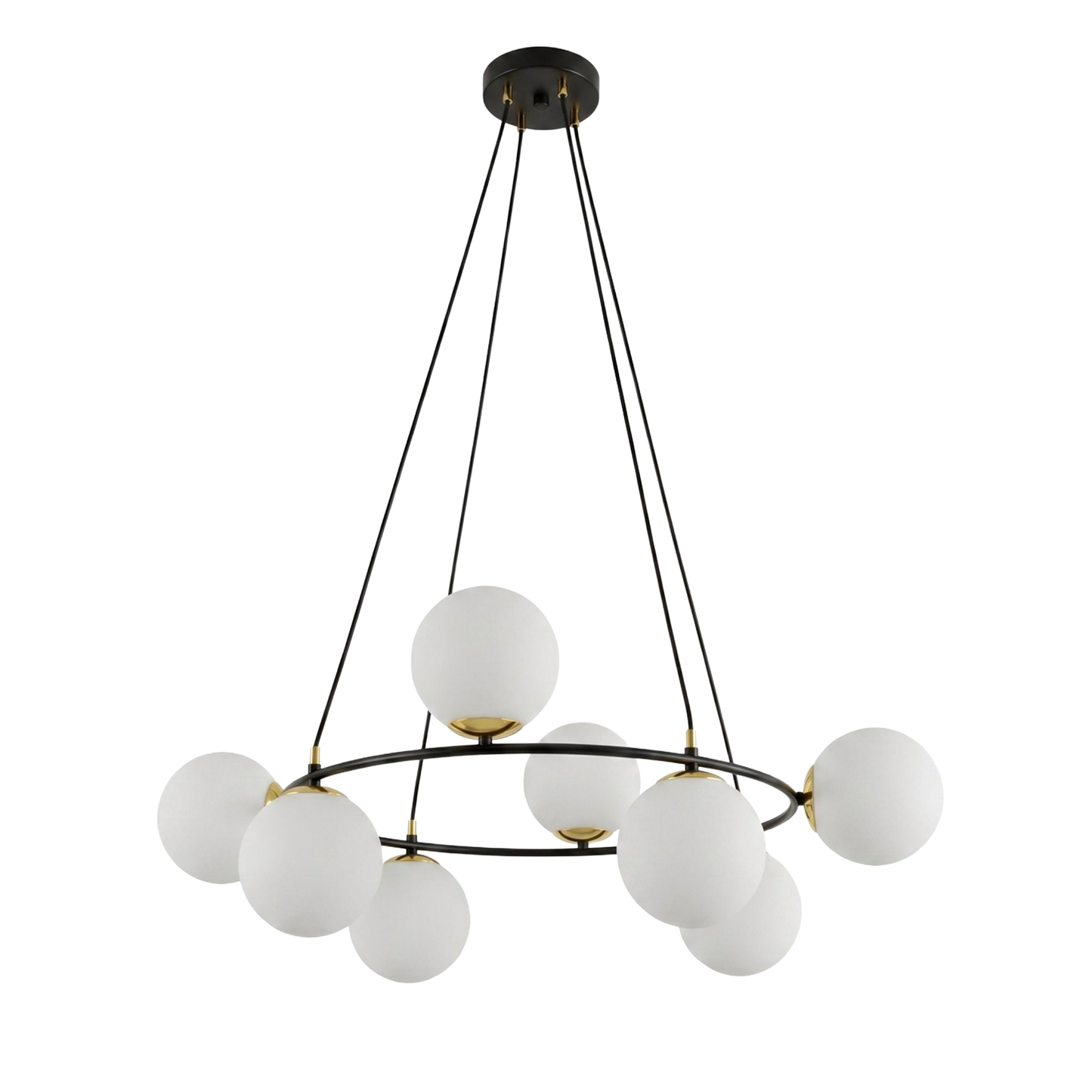 AZURA - Taklampa med 8 opalvita glas