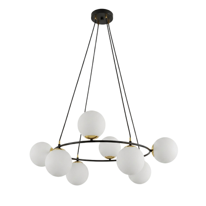 AZURA - Taklampa med 8 opalvita glas