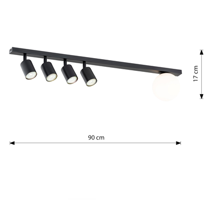 BASTER 5 - Spotlights med glob
