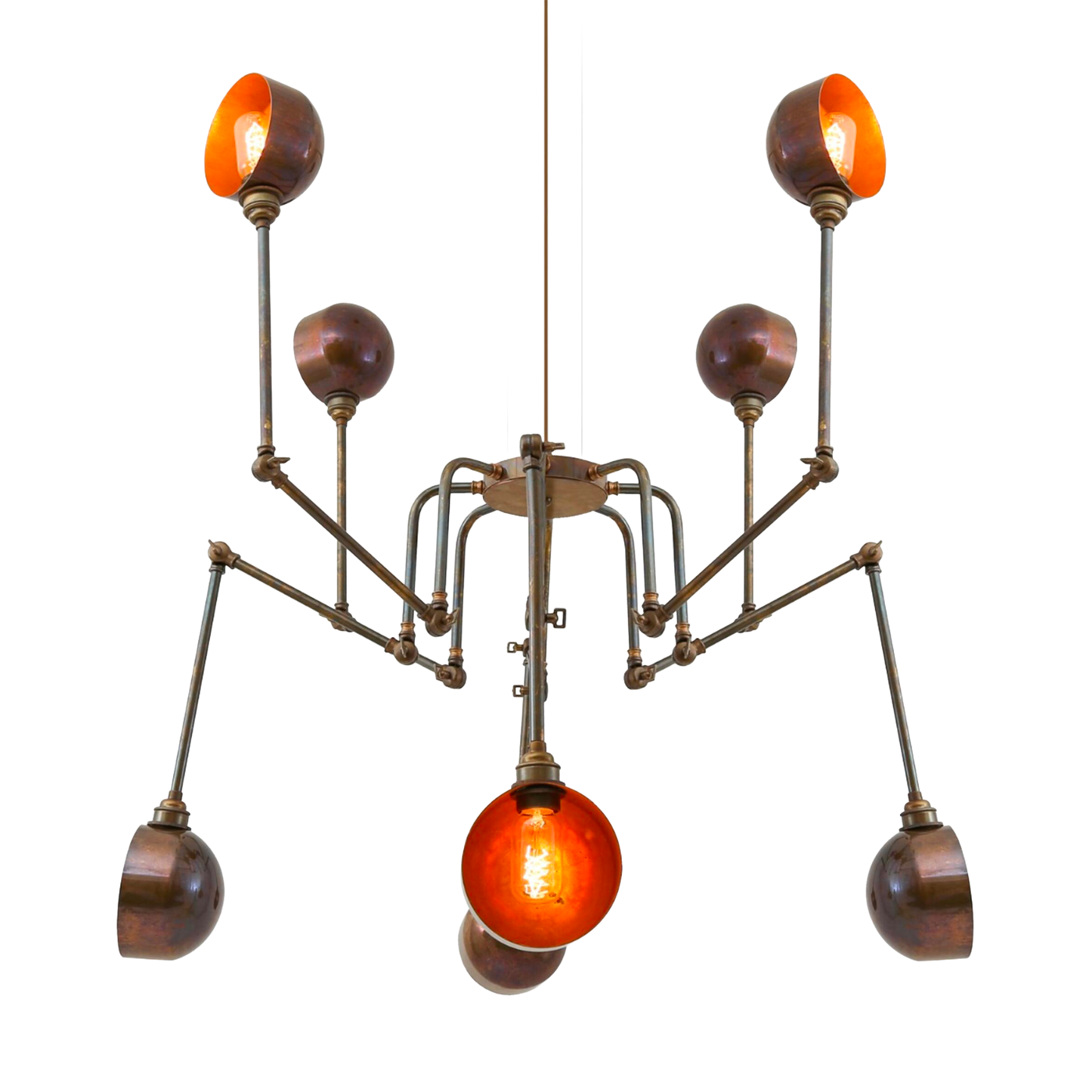SAN JOSE - Eight Arm Brass Chandelier