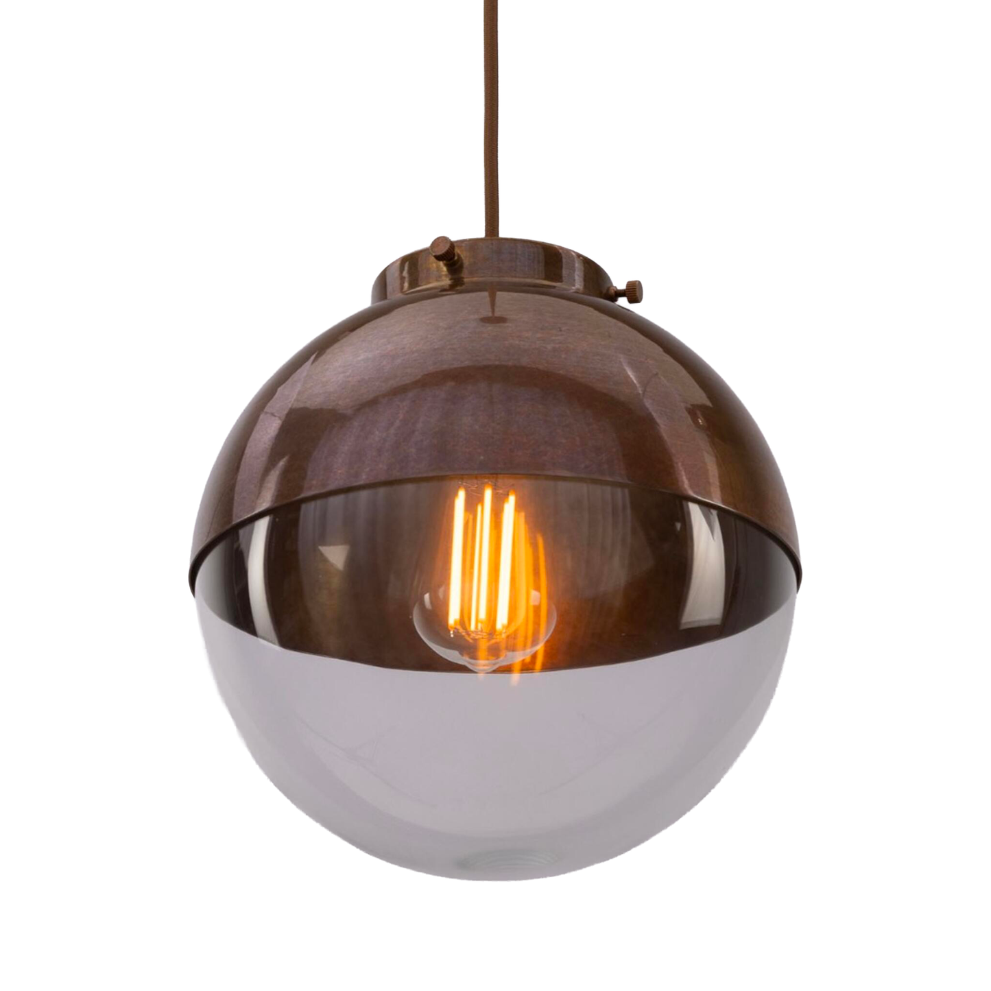 FLORENCE - Brass and Glass Globe Pendant Light