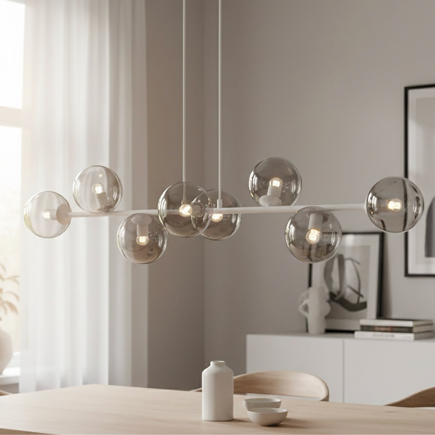 TAKLAMPA ROSSI 8 - Vit 130cm (Special Beställningsvara)