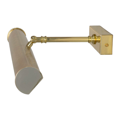 CAMBRIDGE - Adjustable Reeded Brass Picture Light 50.5cm
