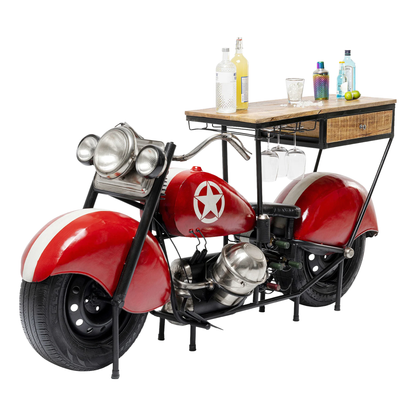 BAR MOTORBIKE - Vintage Röd, 208x99cm