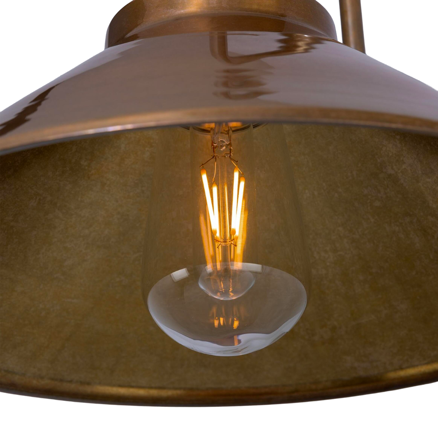 NERISSA -  Brass Swan Neck Wall Light 37.5cm IP65