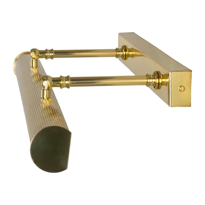 CAMBRIDGE - Adjustable Reeded Brass Picture Light 60.5cm