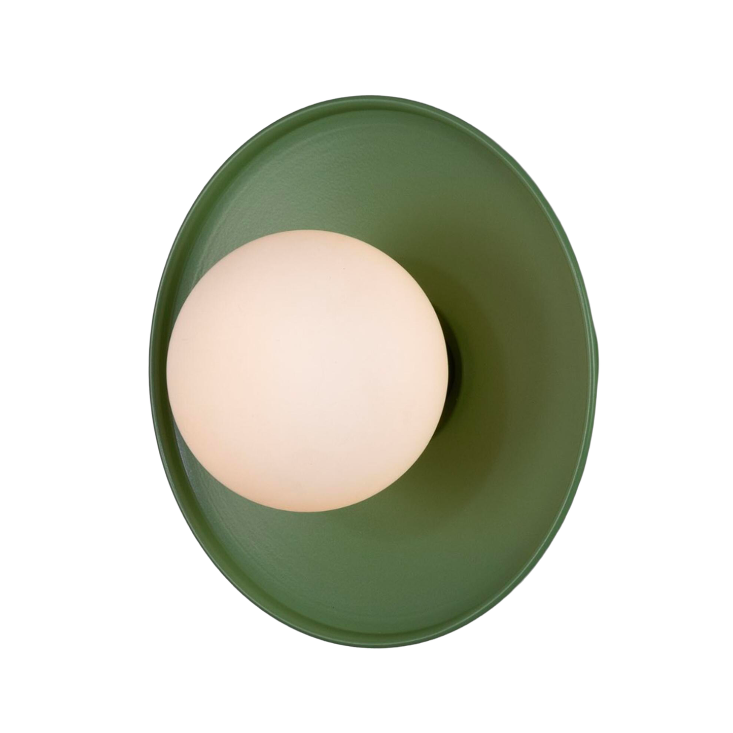 AOSTA - Brass Disc Bathroom Wall Light with Glass Globe 16.2cm IP65