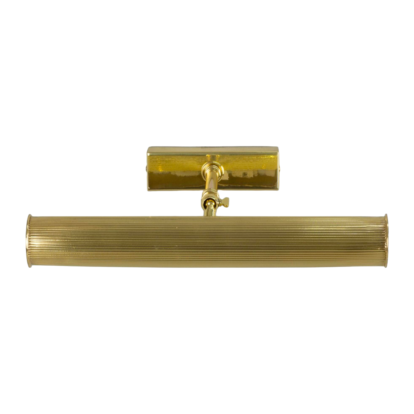 CAMBRIDGE -  Adjustable Reeded Brass Picture Light 35.5cm