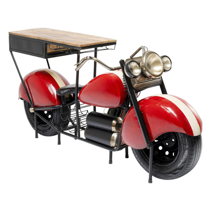 BAR MOTORBIKE - Vintage Röd, 208x99cm