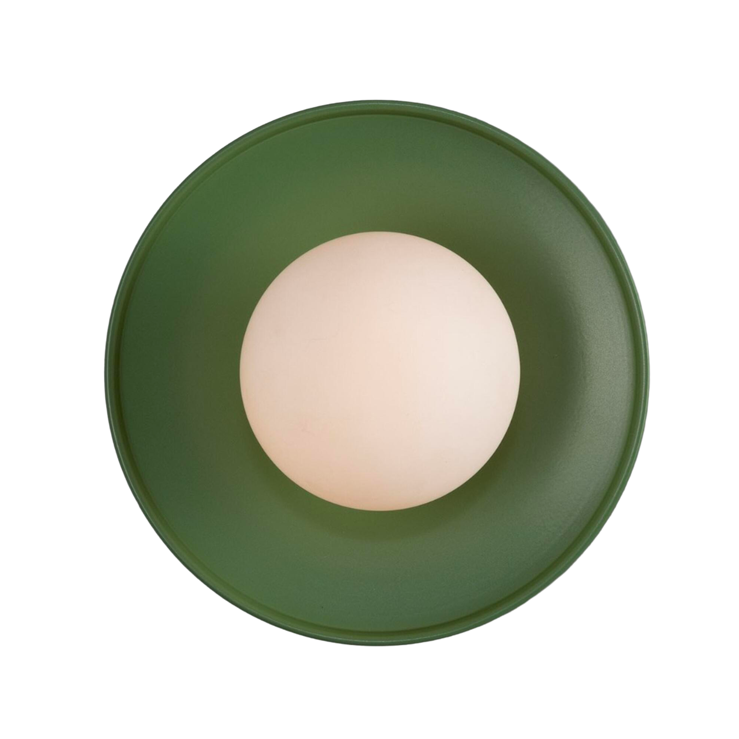 AOSTA - Brass Disc Bathroom Wall Light with Glass Globe 16.2cm IP65