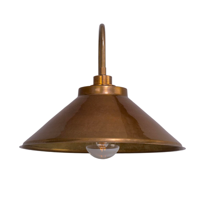 NERISSA -  Brass Swan Neck Wall Light 37.5cm IP65