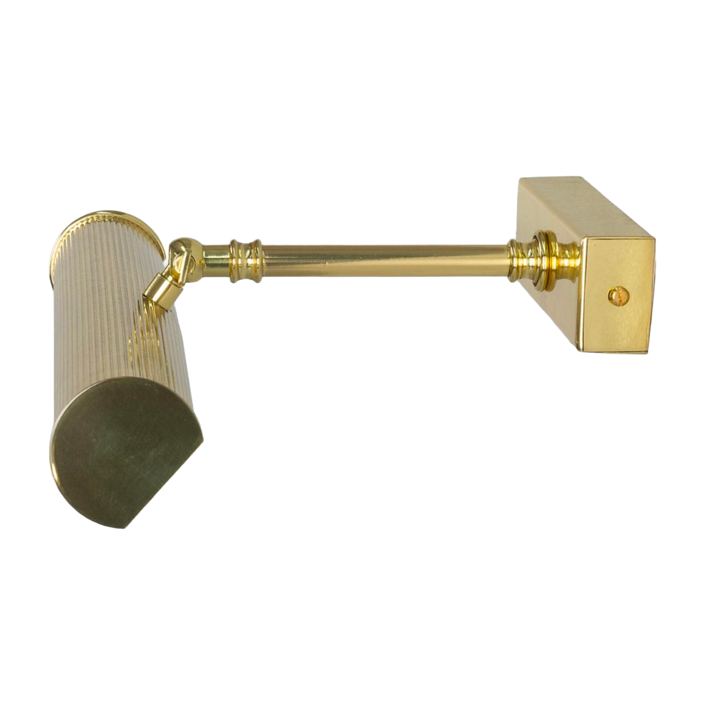 CAMBRIDGE -  Adjustable Reeded Brass Picture Light 35.5cm