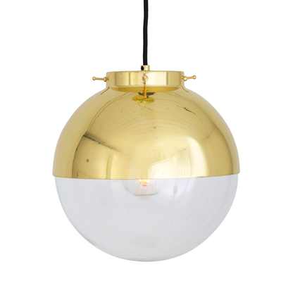 FLORENCE - Brass and Glass Globe Pendant Light