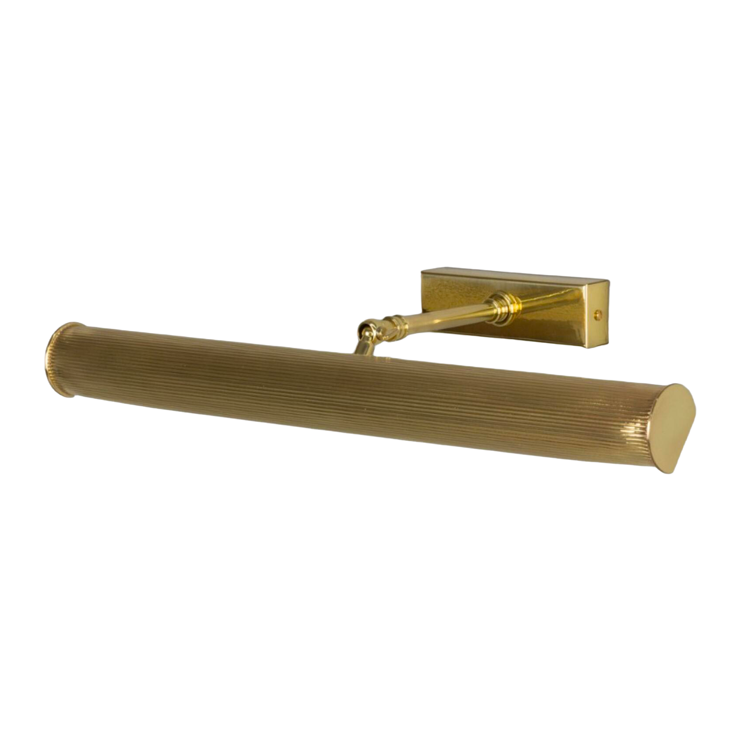 CAMBRIDGE - Adjustable Reeded Brass Picture Light 50.5cm
