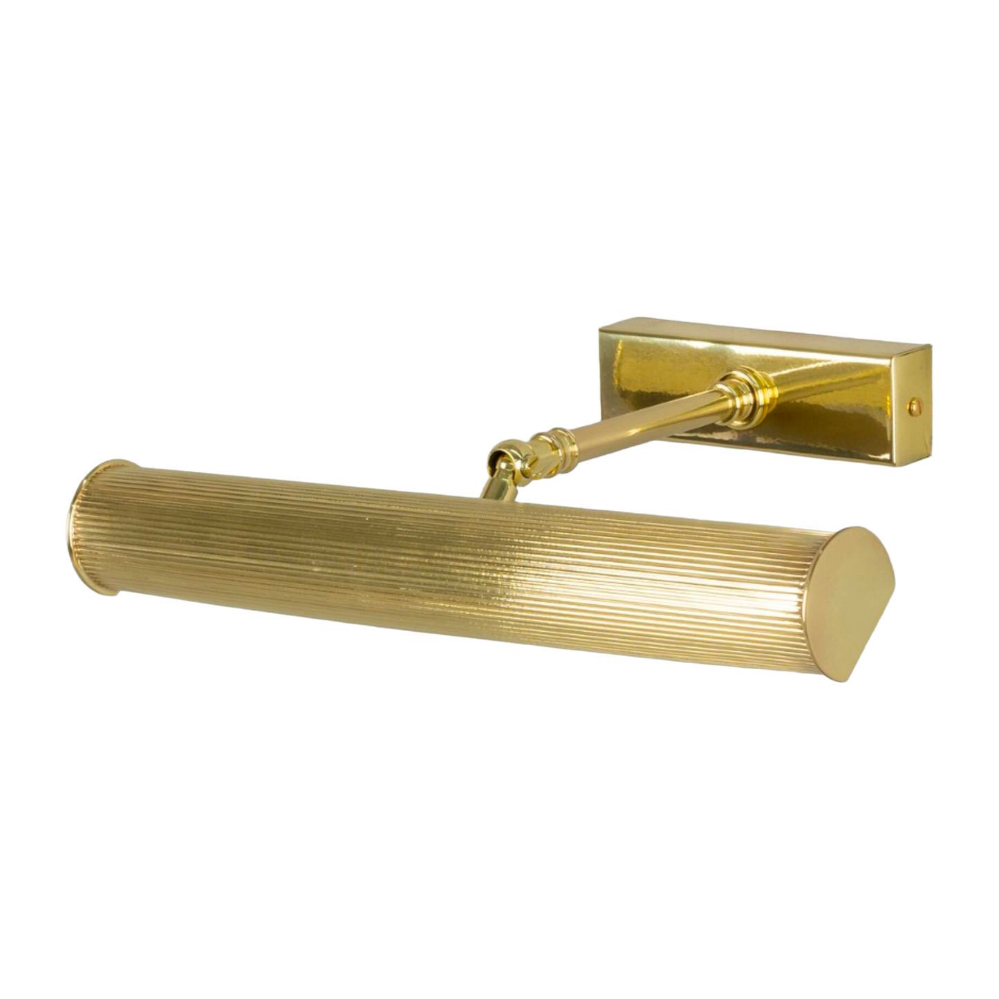 CAMBRIDGE -  Adjustable Reeded Brass Picture Light 35.5cm