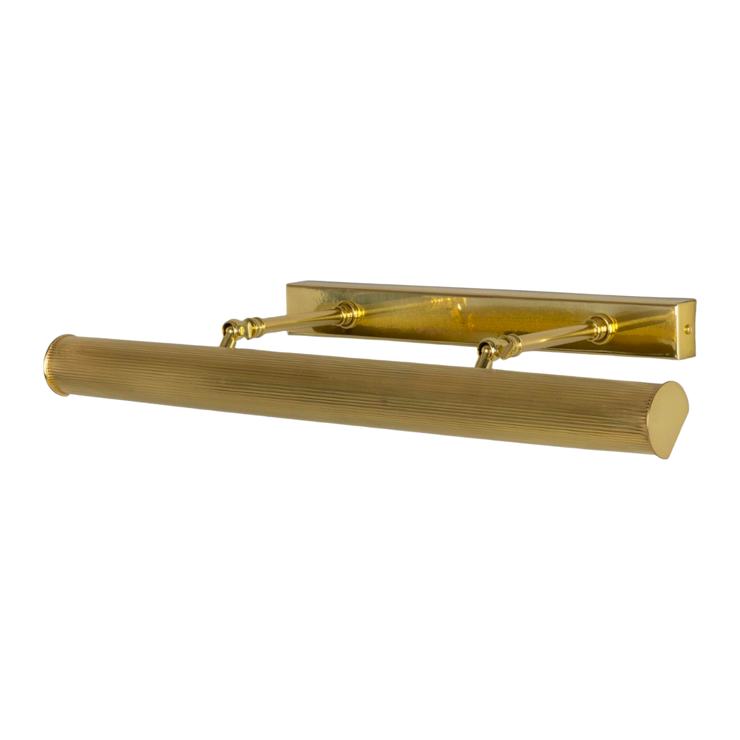 CAMBRIDGE - Adjustable Reeded Brass Picture Light 60.5cm