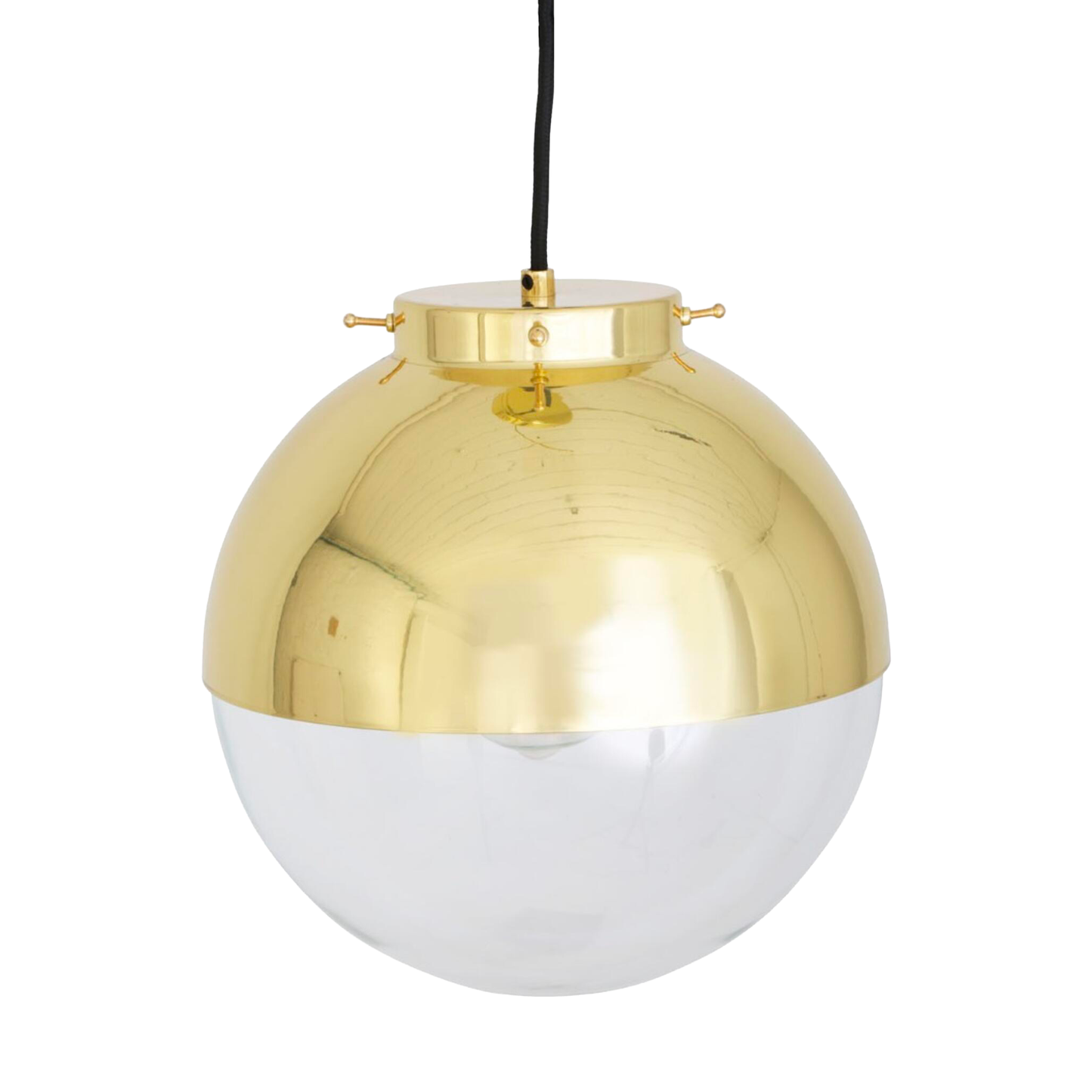 FLORENCE - Brass and Glass Globe Pendant Light