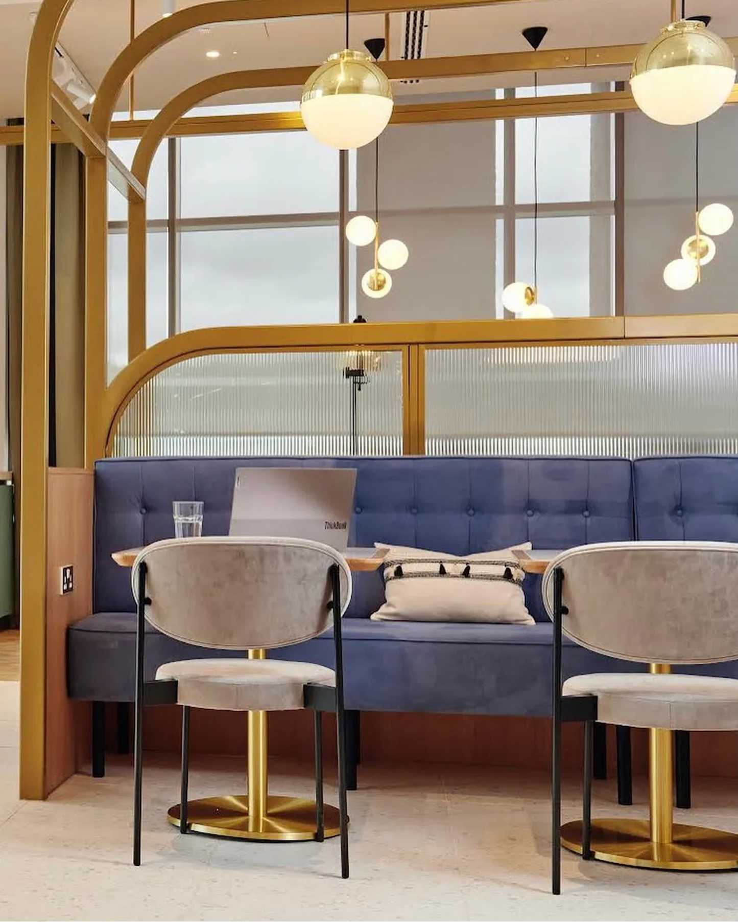 FLORENCE - Brass and Glass Globe Pendant Light