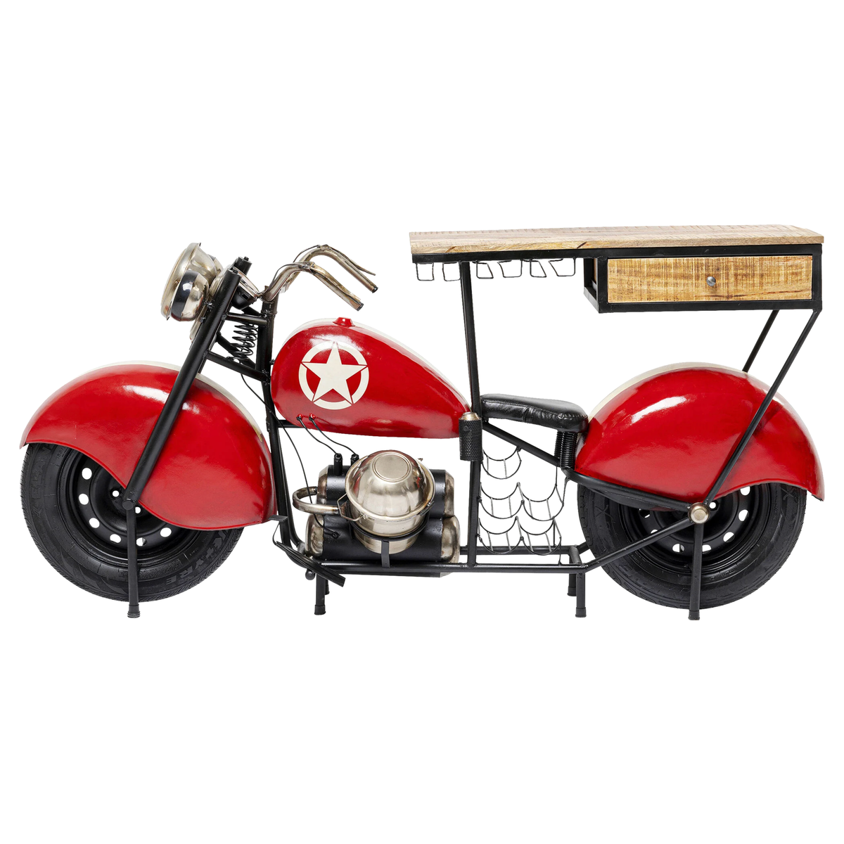 BAR MOTORBIKE - Vintage Röd, 208x99cm