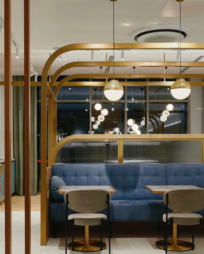 FLORENCE - Brass and Glass Globe Pendant Light