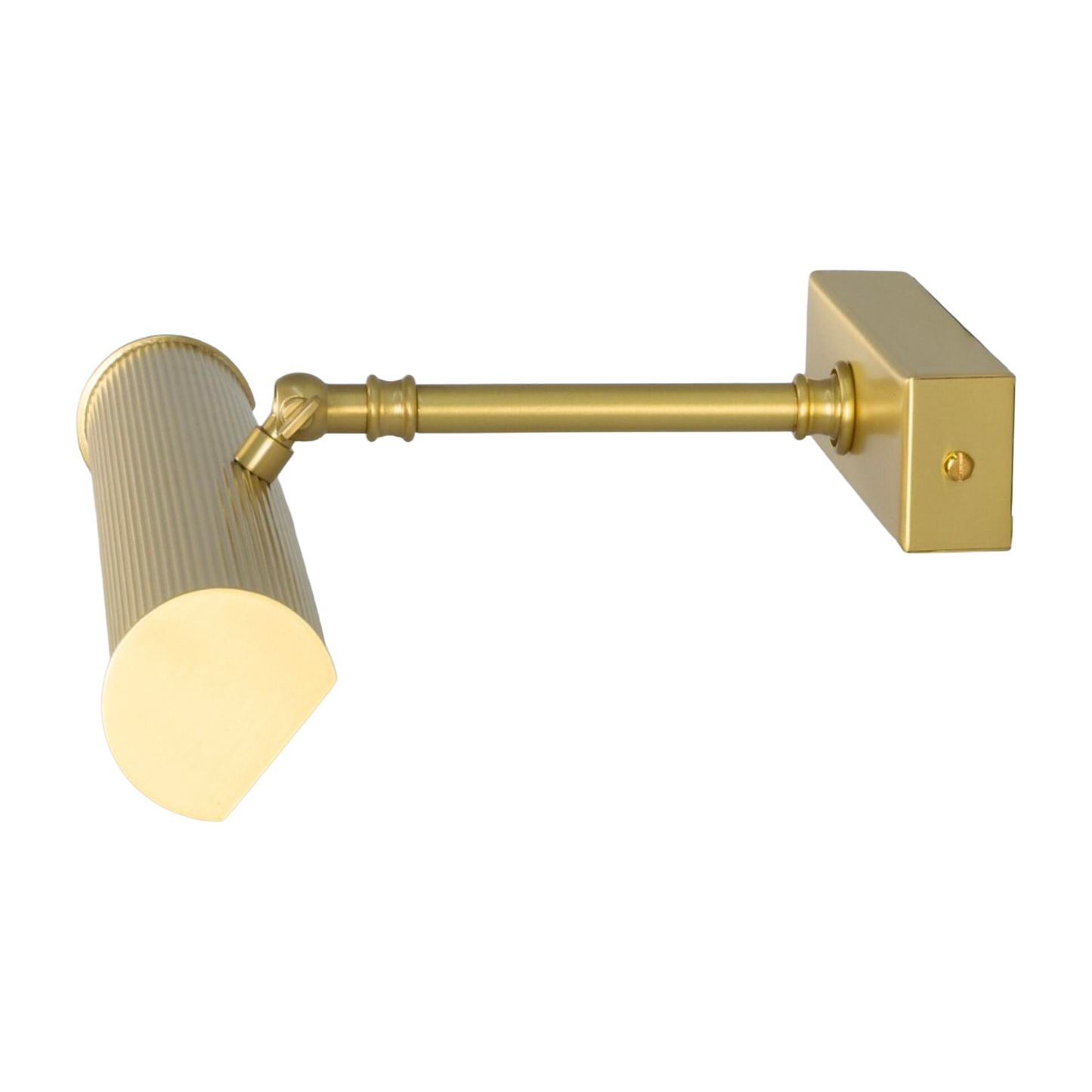 CAMBRIDGE -  Adjustable Reeded Brass Picture Light 35.5cm