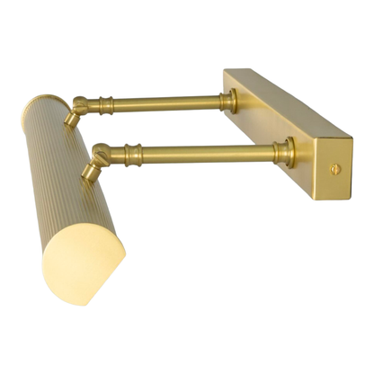 CAMBRIDGE - Adjustable Reeded Brass Picture Light 60.5cm
