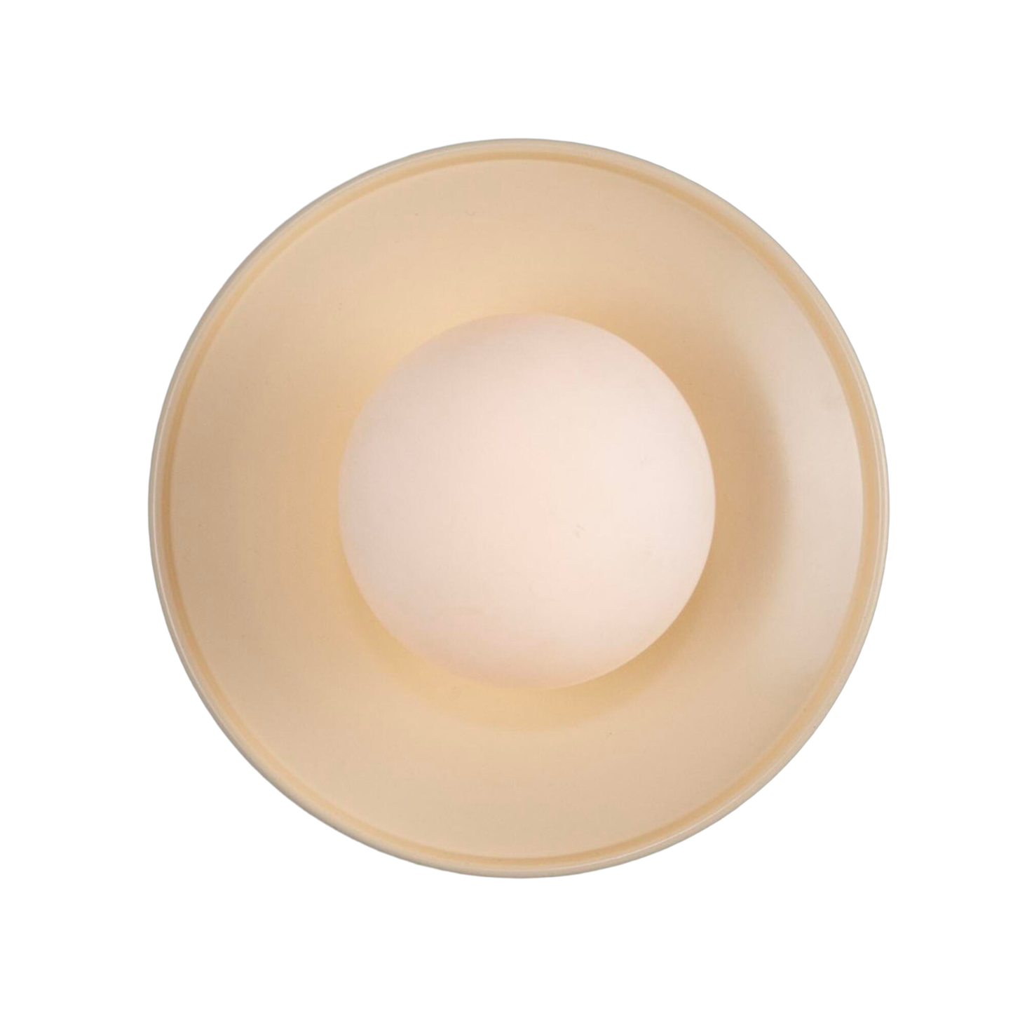 AOSTA - Brass Disc Bathroom Wall Light with Glass Globe 16.2cm IP65