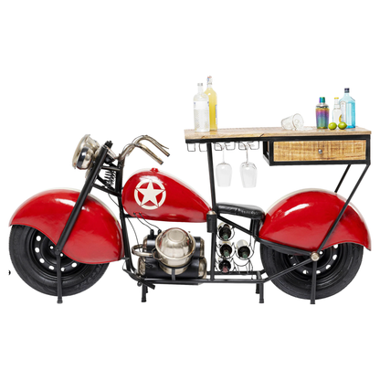 BAR MOTORBIKE - Vintage Röd, 208x99cm