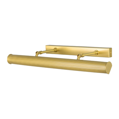 CAMBRIDGE - Adjustable Reeded Brass Picture Light 60.5cm