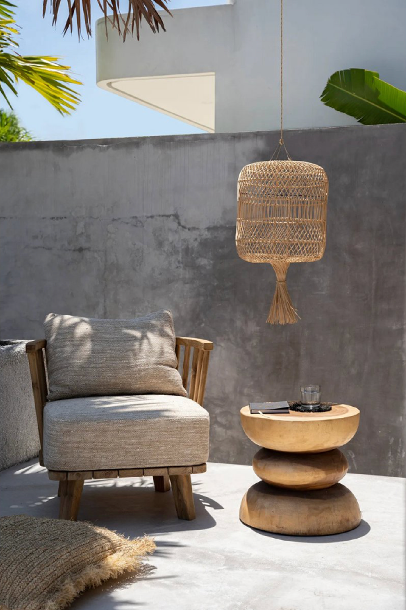 THE DUMPLING FLOOR LAMP - Pendant Natural L