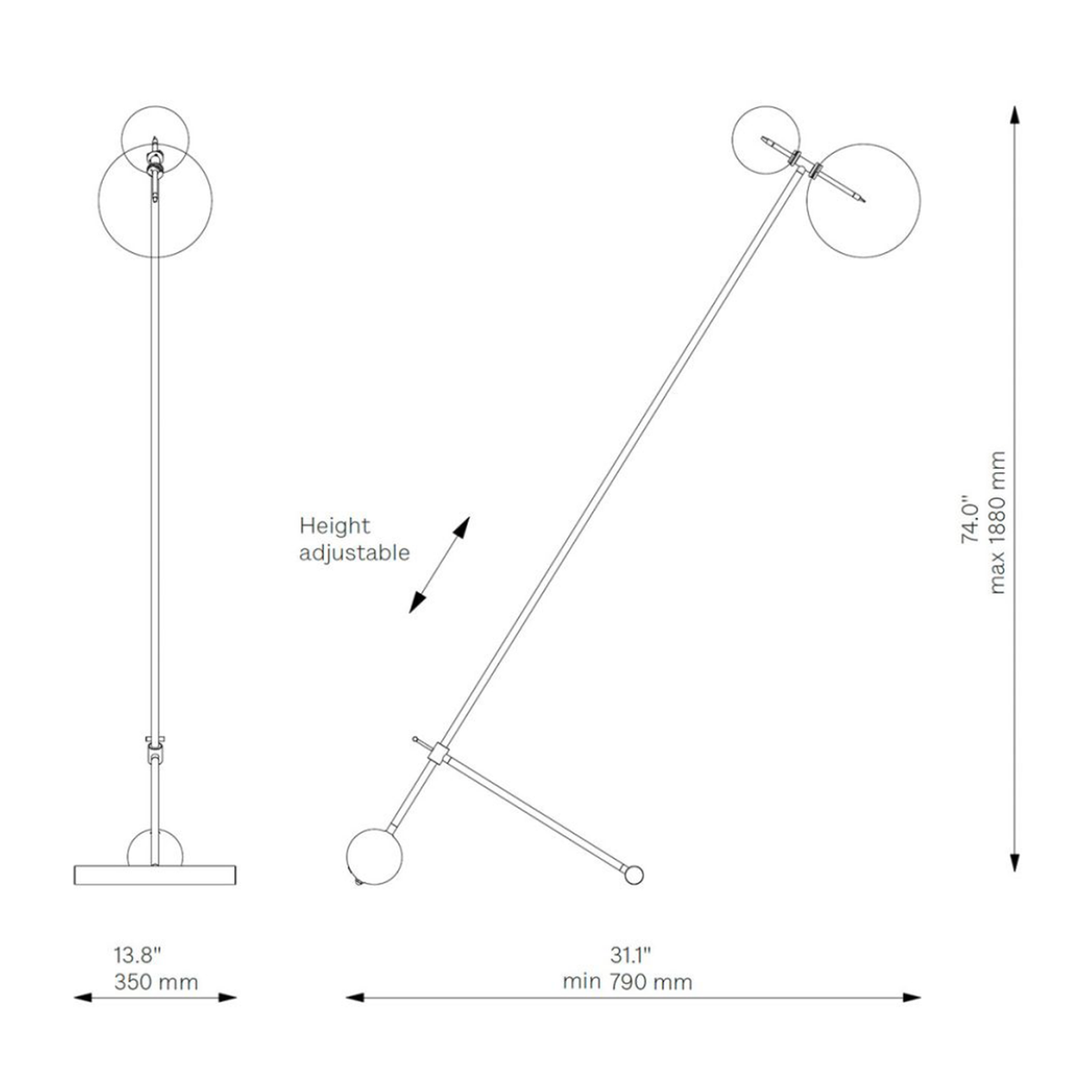 ZOSIA - Brass Floor Lamp