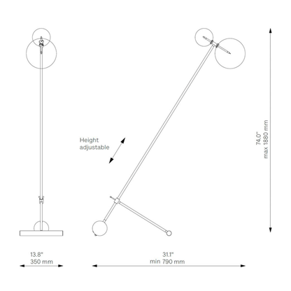 ZOSIA - Brass Floor Lamp