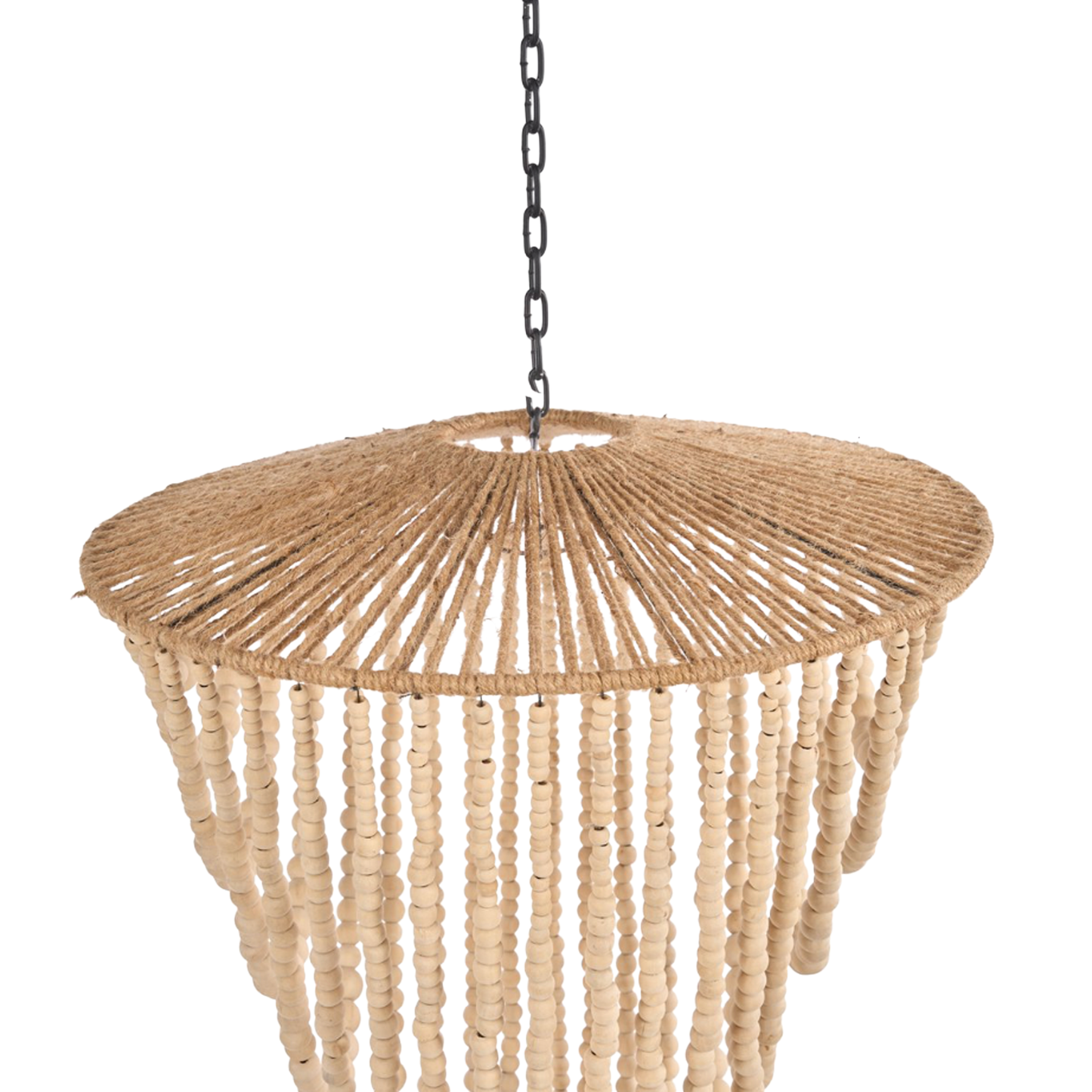 THE WOODEN BEAD CHANDELIER - Natural L