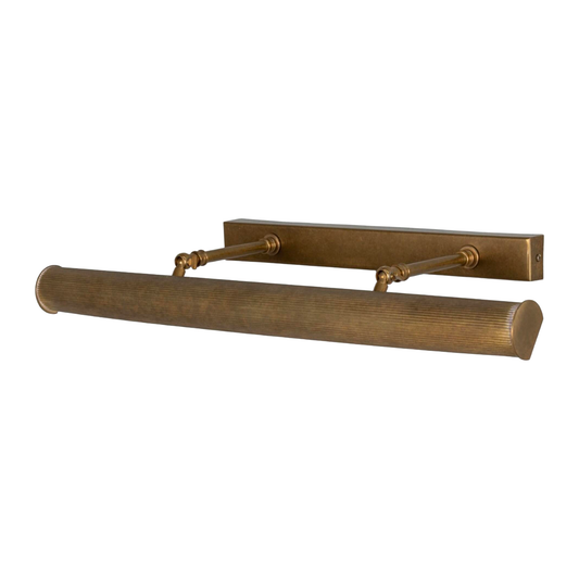 CAMBRIDGE - Adjustable Reeded Brass Picture Light 60.5cm