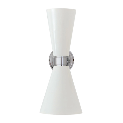 CAIRO - Mid-Century Double Cone Chrome Wall Light