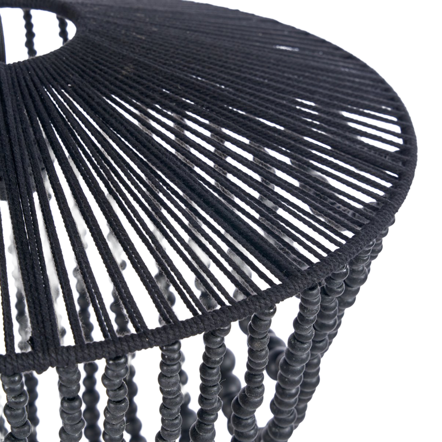 THE WOODEN BEAD CHANDELIER - Black L