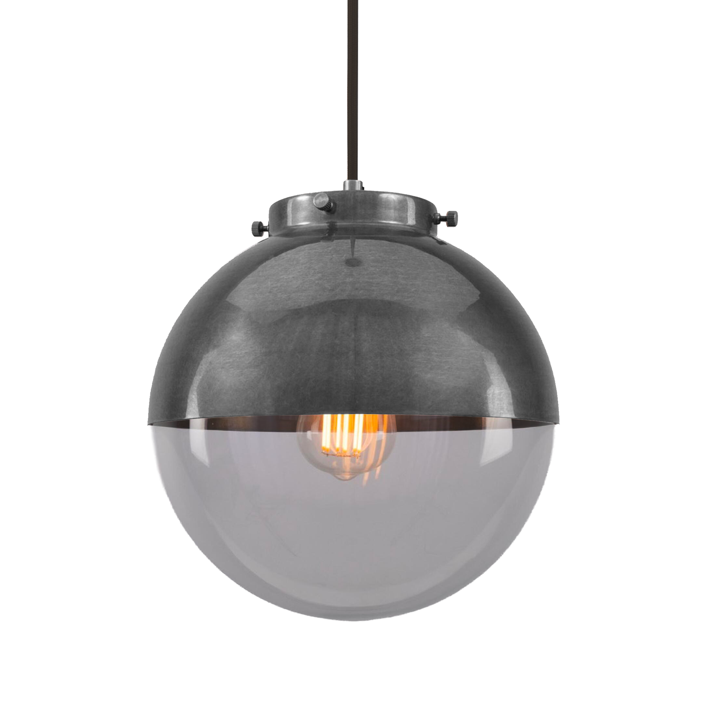 FLORENCE - Brass and Glass Globe Pendant Light