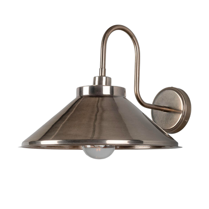 NERISSA -  Brass Swan Neck Wall Light 37.5cm IP65